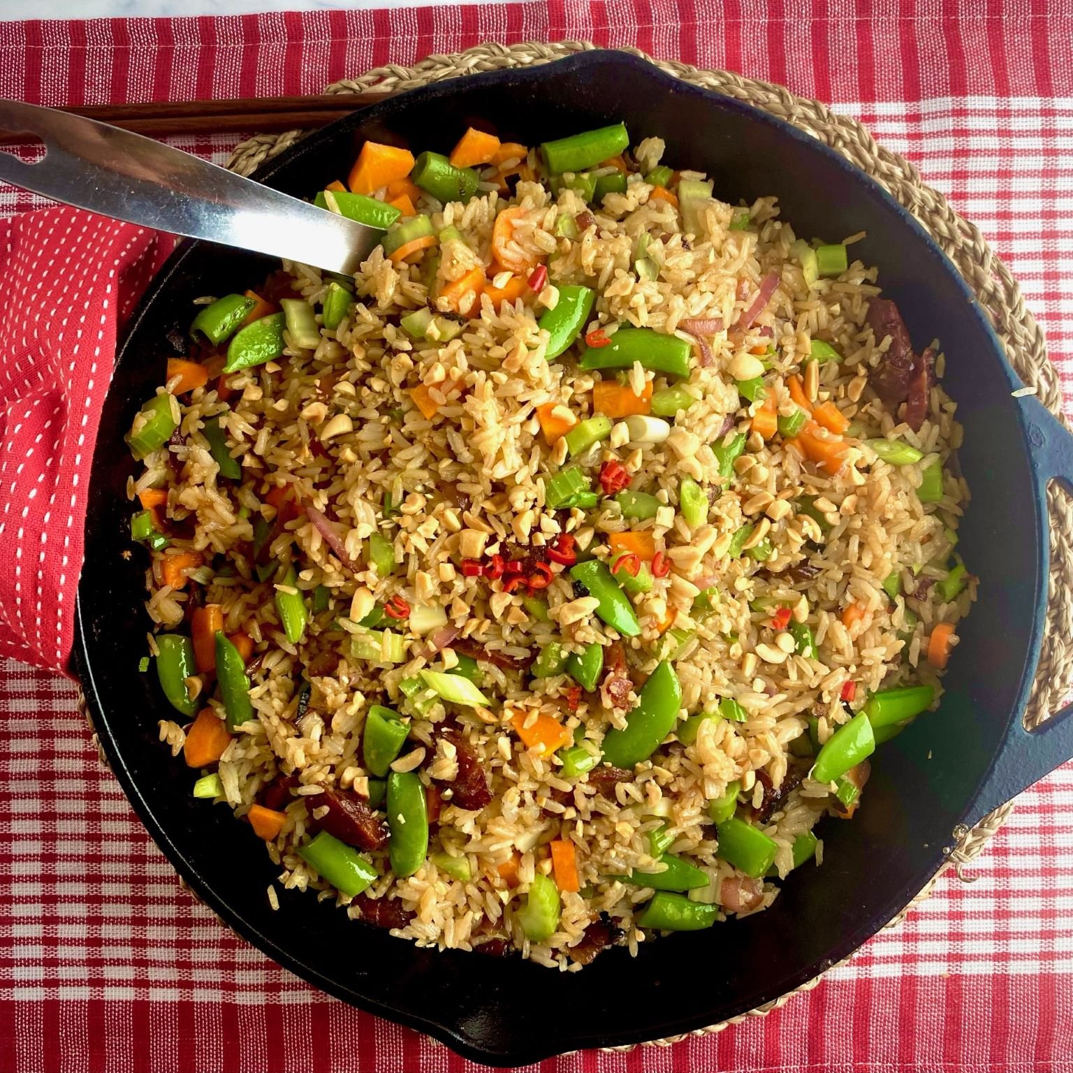 No Egg Fried Rice - One Pot Meal