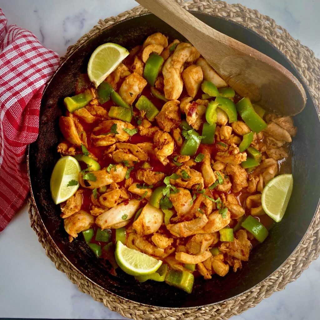 Chicken Fajitas in Frying Pan