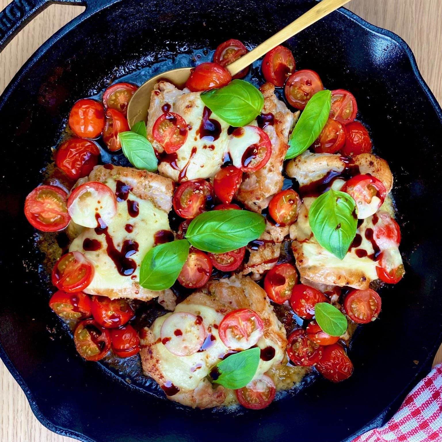 Cast Iron Caprese Chicken